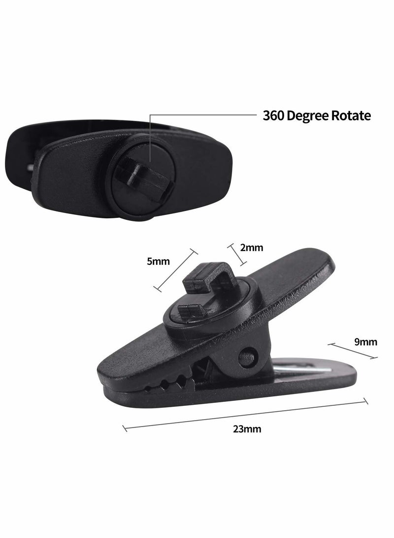 Earphone Wire Clips, Fixed Cable on Clothes, 12 Pcs Black Clips for Most Headset Wires - Image 2