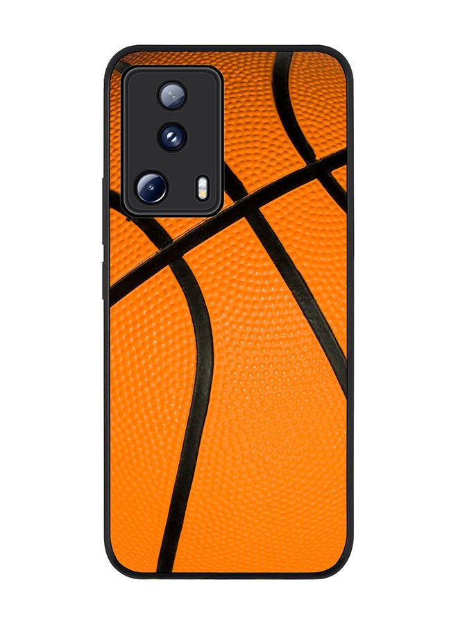 Stylizedd حافظة حواف سوداء متينة لهاتف Xiaomi 13 Lite 5G / Xiaomi Civi 2 5G، حافظة مرنة رقيقة من المطاط المضاد للسقوط - كرة السلة - Image 1