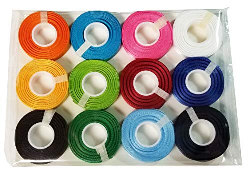 Q-YO 60 Yards (12x5yd) 3/8" Solid Popular Colors Satin Ribbon for Hair Bows, Dance, Floral Designs, Gift Wrapping, Sewing. - Image 2