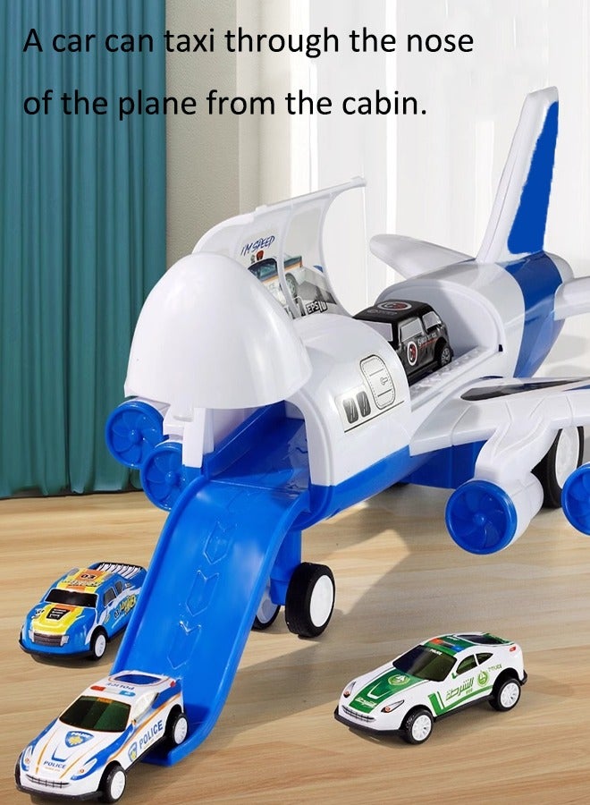Morph orbital aircraft model Model airplane toys for children A380 airliner model Store your car Forward by inertia Contains 12 cars  - Image 3