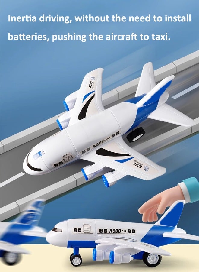 Morph orbital aircraft model Model airplane toys for children A380 airliner model Store your car Forward by inertia Contains 12 cars  - Image 4