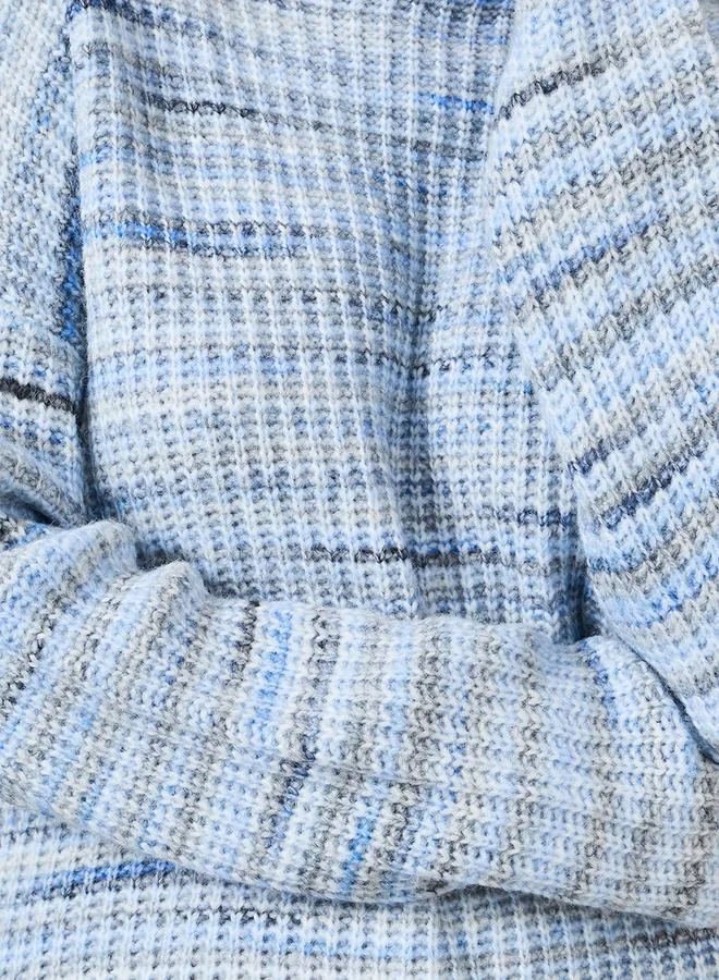 Styli Regular Fit Turtle Neck Chunky Knit Mixed Yarn Sweater