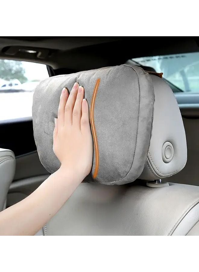 Black Adjustable Headrest Neck Pillow 2Pcs Heavy Duty Soft Compatible Most Vehicles - Image 3
