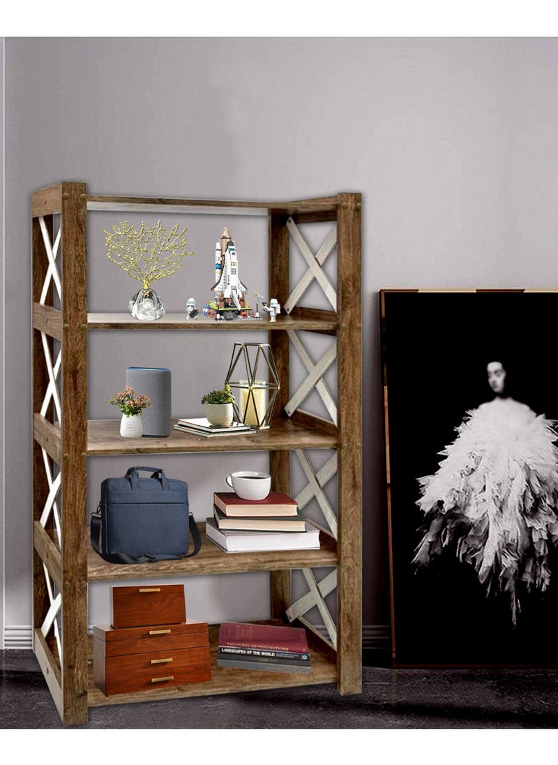 Generic - Modern Open Shelving Unit For Multi-purpose, Wooden Bookshelf, Mid Century Bookcase,  Storage Cabinet 27*120 CM - Image 1