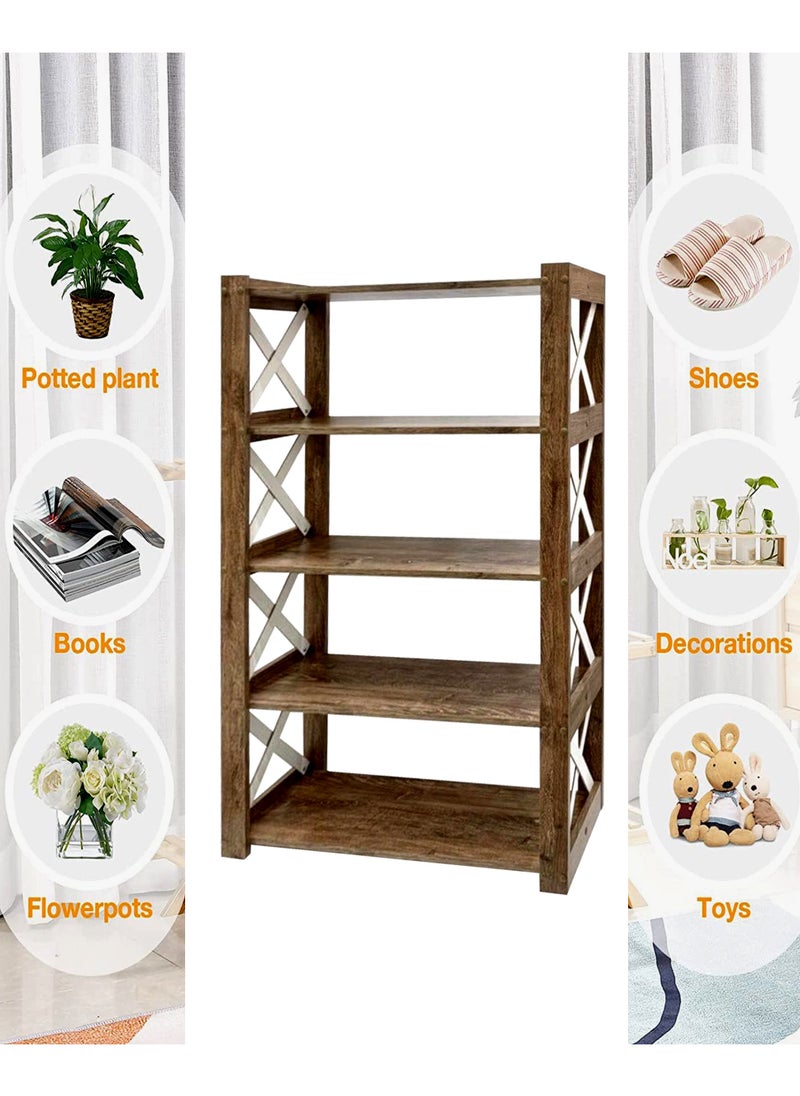Generic - Modern Open Shelving Unit For Multi-purpose, Wooden Bookshelf, Mid Century Bookcase,  Storage Cabinet 27*120 CM - Image 1