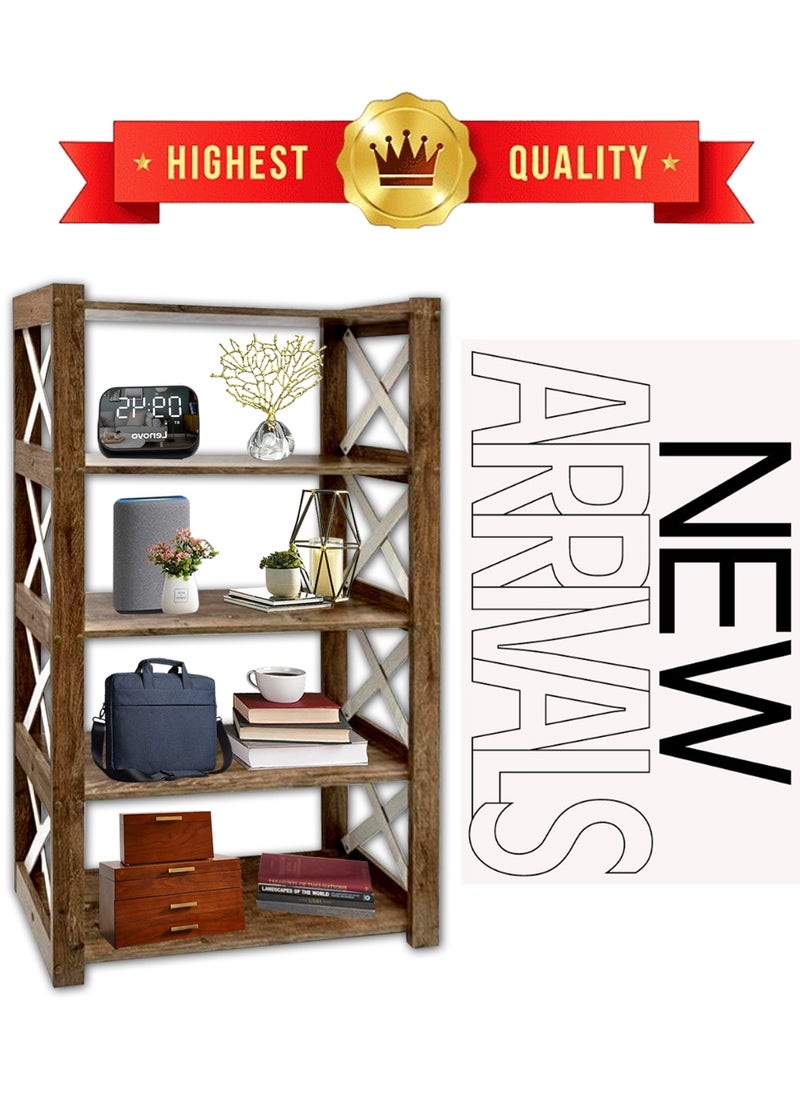 Generic - Modern Open Shelving Unit For Multi-purpose, Wooden Bookshelf, Mid Century Bookcase,  Storage Cabinet 27*120 CM - Image 1