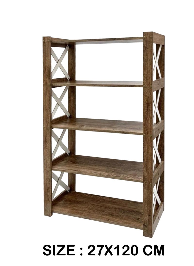 Generic - Modern Open Shelving Unit For Multi-purpose, Wooden Bookshelf, Mid Century Bookcase,  Storage Cabinet 27*120 CM - Image 1