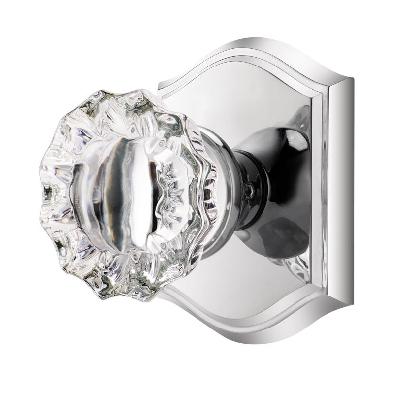 Clctk Crystal Door Knobs Interior, Passage Glass Door Knobs Polished Chrome Door Knobs For Hall Closet - Image 1