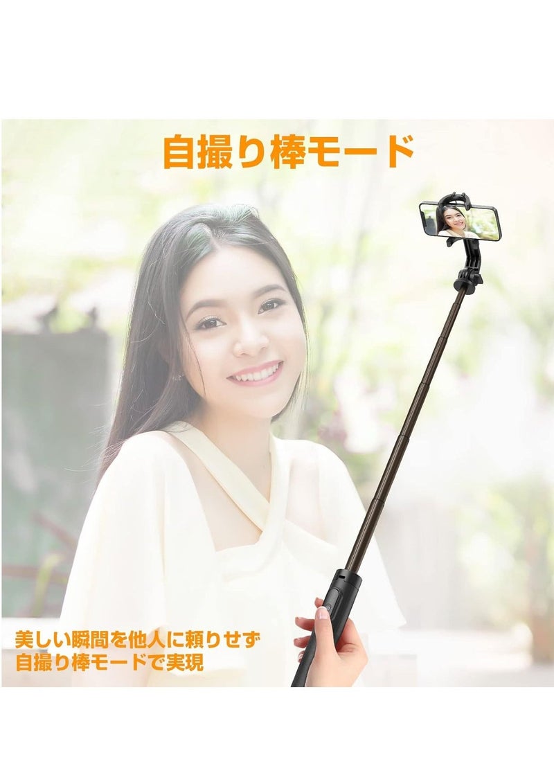 ELTRAZONE Black Wireless Selfie Stick with Integrated Tripod and BT 4.0 for Smartphones - Image 5