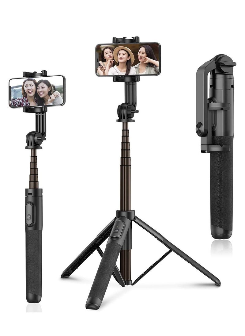 ELTRAZONE Black Wireless Selfie Stick with Integrated Tripod and BT 4.0 for Smartphones - Image 1