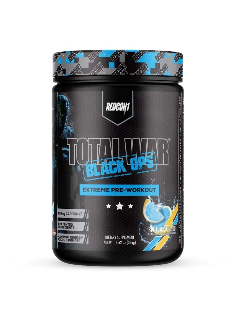 Total War Black Ops Extreme Pre Workout Blue Lemonade 386g