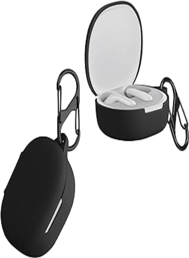 kwmobile Case Compatible with Xiaomi Redmi Buds 4 Lite Headphones - Silicone Protective Case Cover Protector in Black
