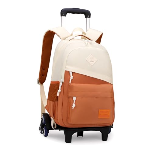Armbq Rolling Backpack for Boys Girls School BookBag with Wheels Kids Luggage Trolley Back Pack on Wheels Elementary Travel Bag - Image 1
