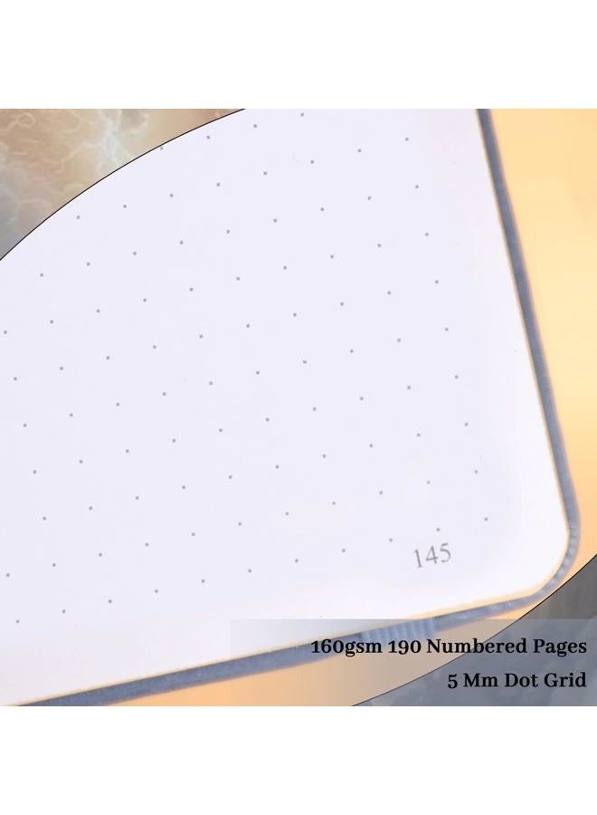 TIEFOSSI Bullet Dot Journal, 160gsm 190 Numbered Pages, Journal for Working and Drawing, A5 Hardcover Leather Journal for Writing Women Men - Image 3