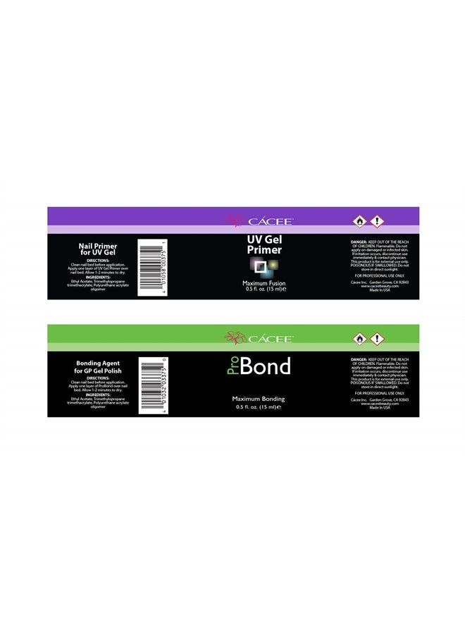 cacee Nail Primer Duo Set for Acrylic Nails, UV Gel Primer & Pro Bond 0.5 oz, Low Odor, Polish for UV/LED, Use Color Gel Polish & Acrylics, Protect & Strengthen - Image 3