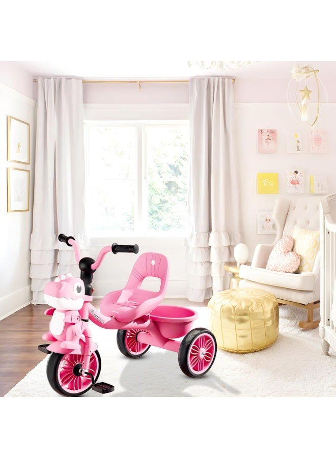 DubaiGallery Toddler Toys Tricycle for Kids 2-5 Years - Balance Bike with Light & Music, Strong Steel Frame, Kids Tricycle with 3 Wheels & Back Storage Basket - Perfect Ride-On Toy for Boys & Girls - Image 2