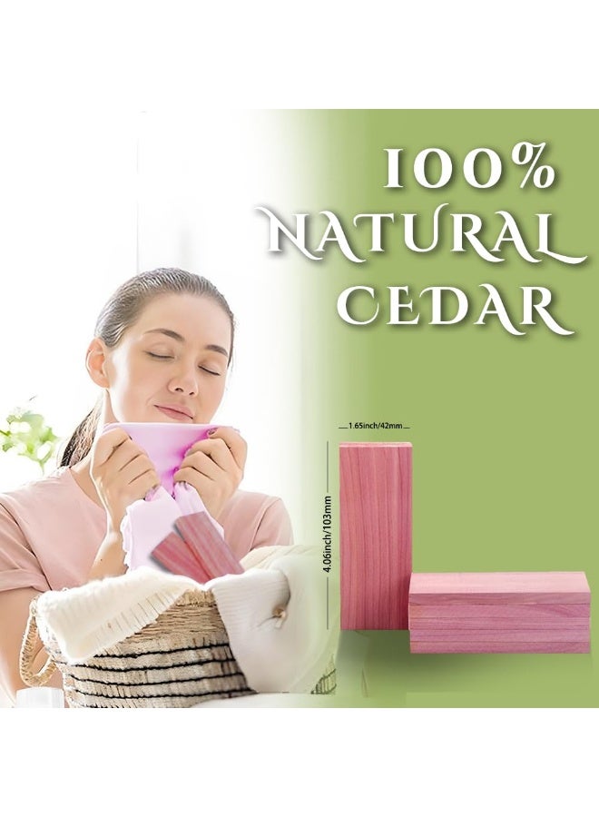 Cedar Space Cedar Blocks for Closet Storage,100% Aromatic Red Ceder Blocks Cedar Planks Chips 16pcs for Closet Drawers 100% Natural Wood Chips - Image 5