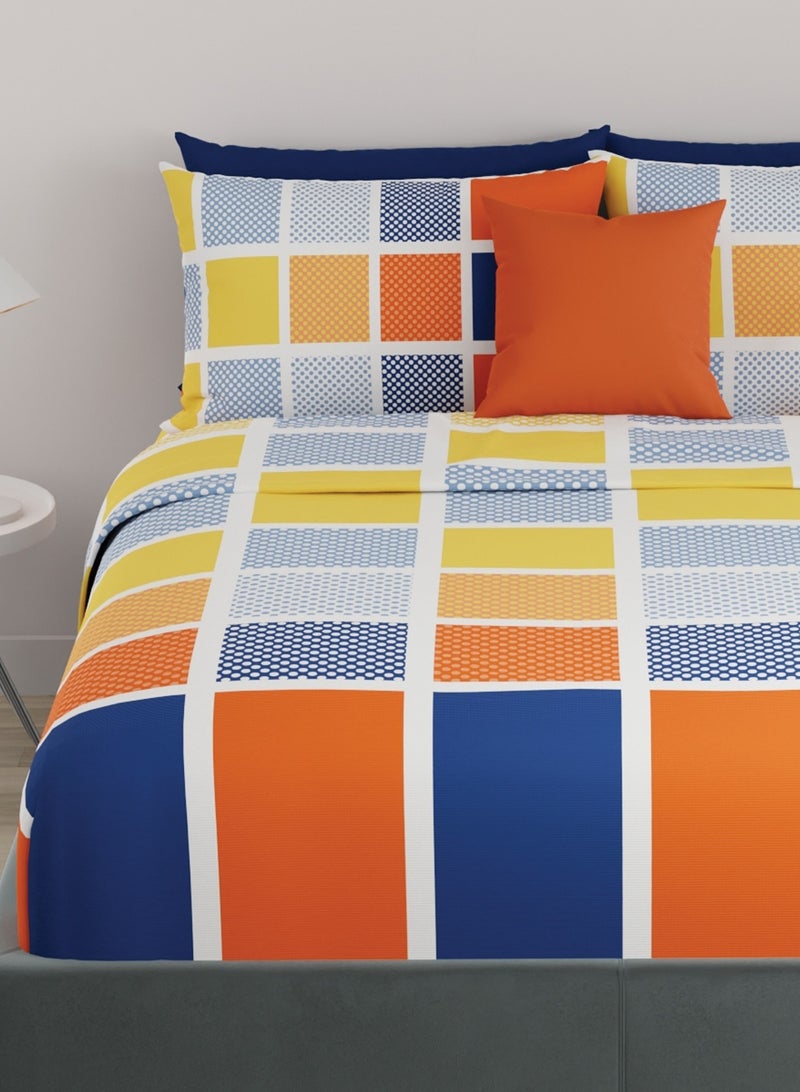 United colors of Benetton Rainbow 210 TC Fitted sheet with 2 pillow covers - Image 3