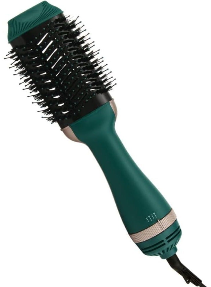 ريبنيو RE-2513 فرشاة مجفف الشعر بالهواء الساخن بقوة 1200 وات، ومصفف الشعر بخطوة واحدة - باللون الأخضر. - Image 1