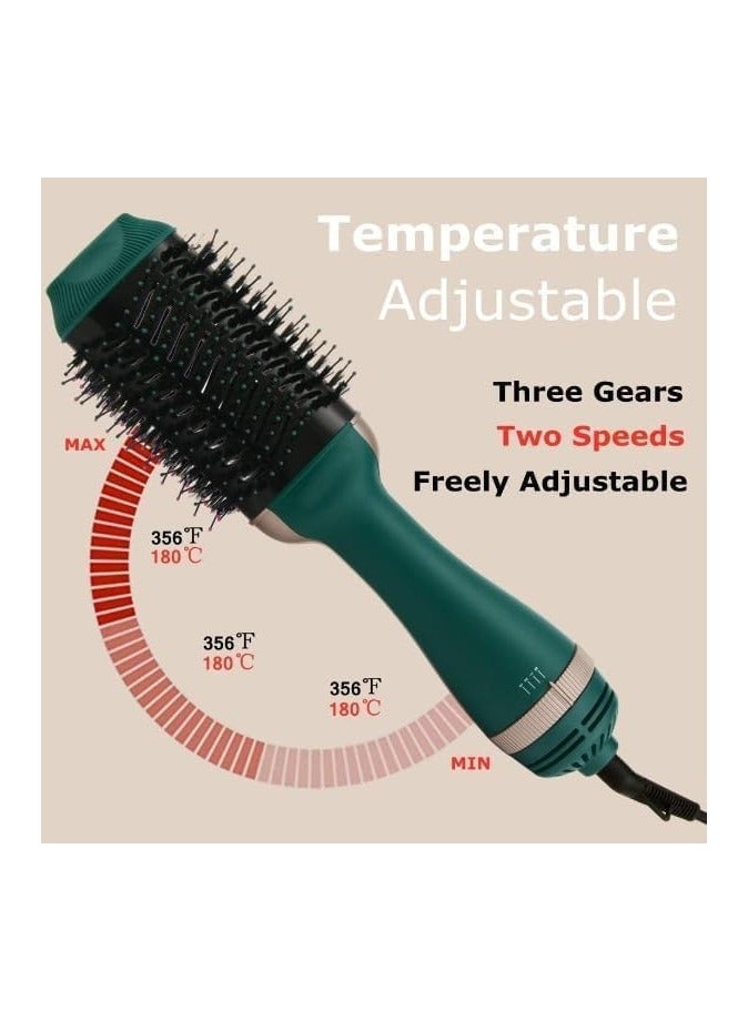 ريبنيو RE-2513 فرشاة مجفف الشعر بالهواء الساخن بقوة 1200 وات، ومصفف الشعر بخطوة واحدة - باللون الأخضر. - Image 3