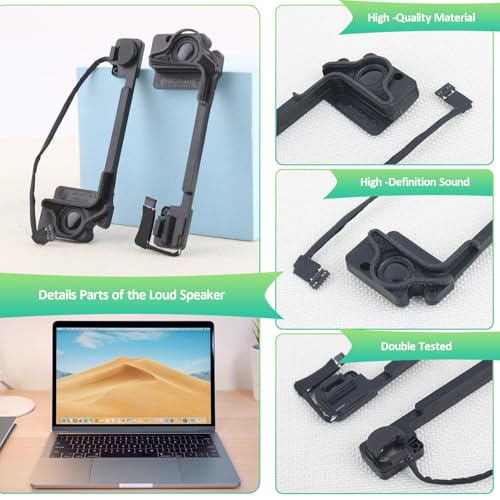 YWLRONG Speaker for MacBook Pro 13 inch Retina A1502 Loud Speaker Replacement for MacBook Pro 13 inch Retina A1502 2012 2013 2014 2015 Left and Right Internal Loudspeaker Buzzer Assembly with Repair Tools - Image 4