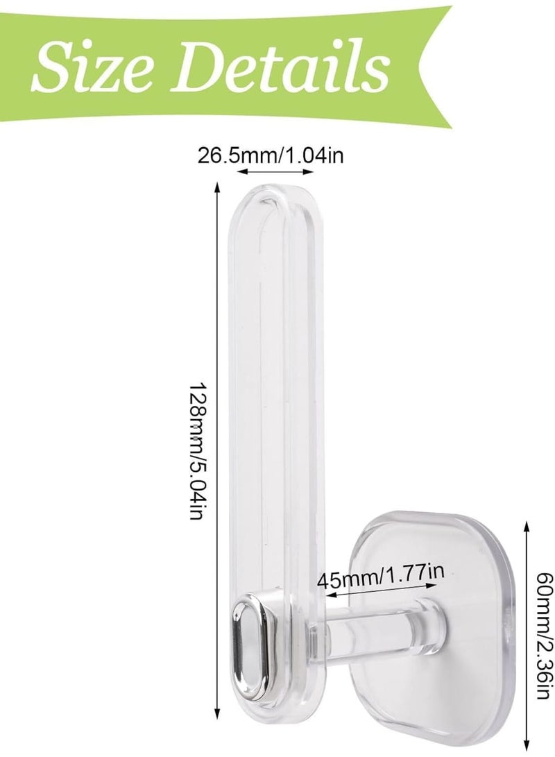 4Pcs Transparent Plastic Self-Adhesive L Shaped Curtain Tieback Hooks, No Drilling Required, Multi-Purpose Hooks for Home - Image 5