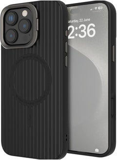 iPhone 16 Pro Case, Protective Case Cover with Camera Stand and Magsafe for Apple iPhone 16 Pro Black