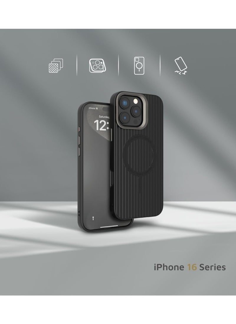 TWEGGON - iPhone 16 Pro Case, Protective Case Cover with Camera Stand and Magsafe for Apple iPhone 16 Pro Black - Image 1