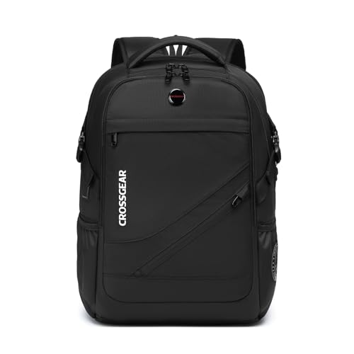 CROSS+GEAR CROSSGEAR Laptop Backpack for Men, 17.3 Inch Large Travel Backpack with Anti-theft Lock, Water Resistant Business Computer Backpack with USB Charging Port, Breathable Padded, Casual Daypacks - Image 1