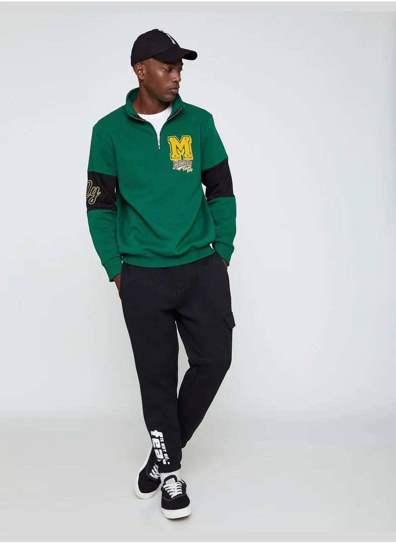 كوتون Slogan Printed Sweatpants Drawstring