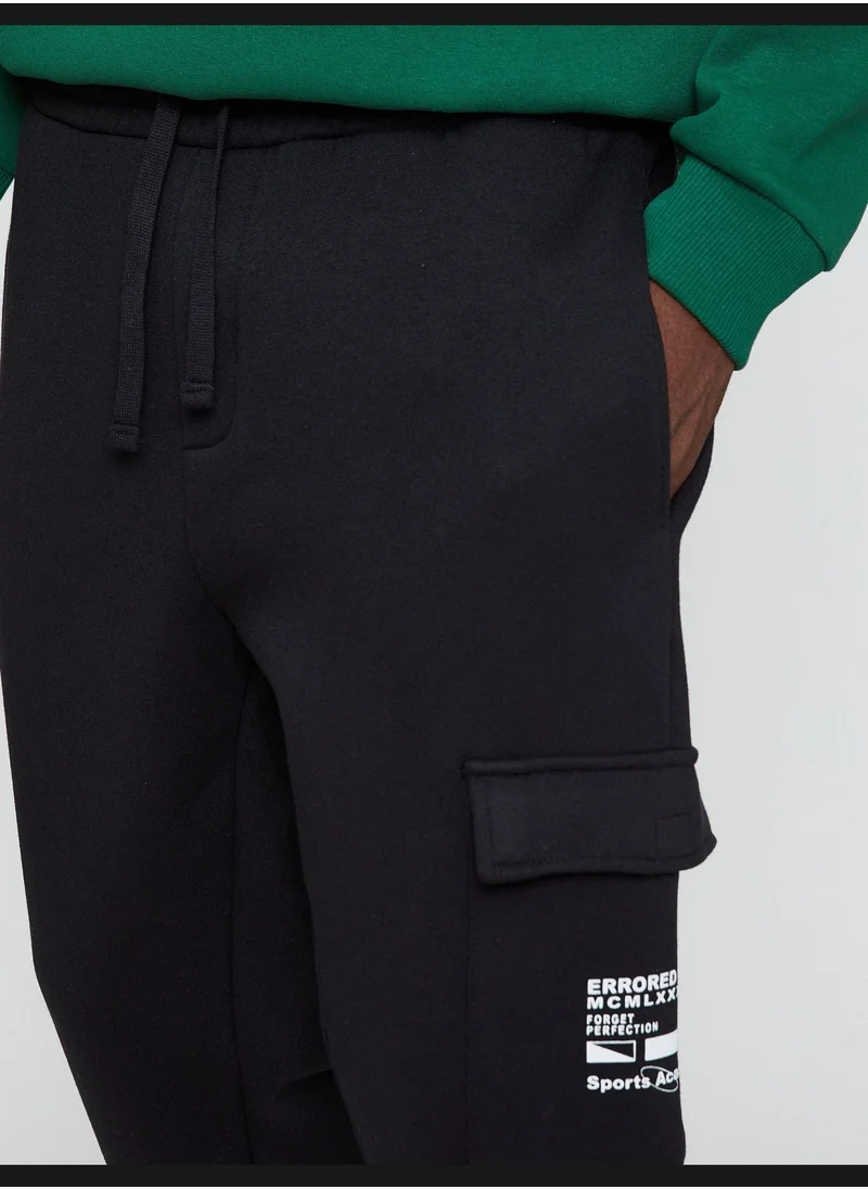 كوتون Slogan Printed Sweatpants Drawstring