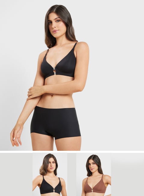 حمالة صدر مريحة بفتحة أمامية (عبوة من قطعتين)