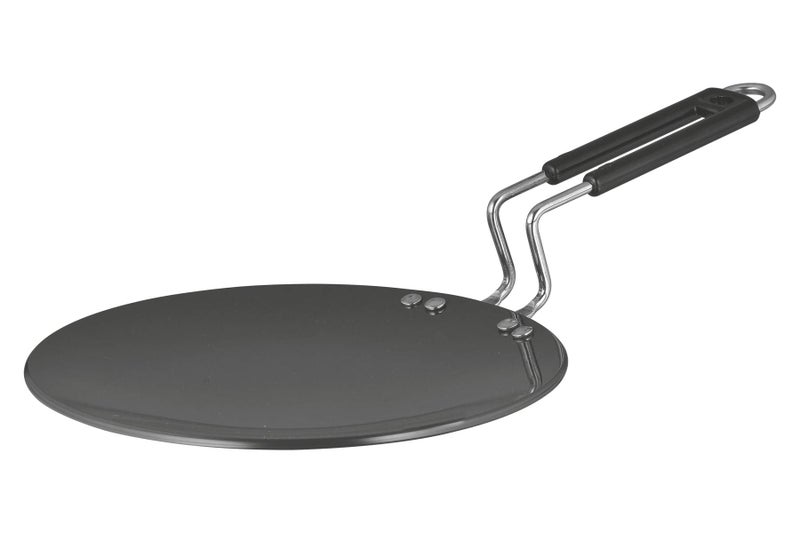 Hindflame Concave Tawa 25 cm Diameter (Aluminium, Non-Stick) 1 Year Warranty (ISI Certified & BIS Approved) with 1 Scrubber and 1 Spatula - Image 1
