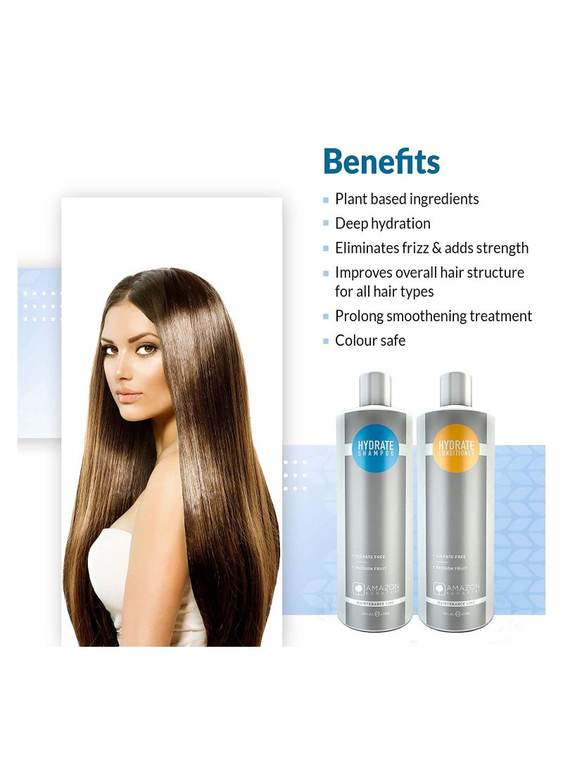 Amazon Keratin Hydrate Shampoo And Conditioner 946ml - Image 4
