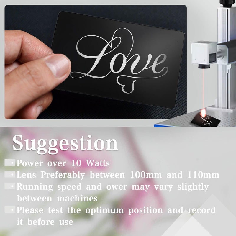 Knypeth 50 Pcs Metal Business Cards Blanks,Laser Engraving Blanks Aluminium,Can Engrave Any of Your Favorite Images and Text onto Metal Cards.86 x 54 mm(0.24mm Thickness) - Image 5