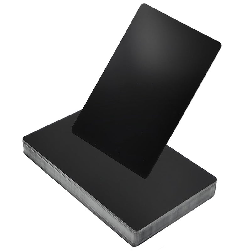 Knypeth 50 Pcs Metal Business Cards Blanks,Laser Engraving Blanks Aluminium,Can Engrave Any of Your Favorite Images and Text onto Metal Cards.86 x 54 mm(0.24mm Thickness) - Image 1