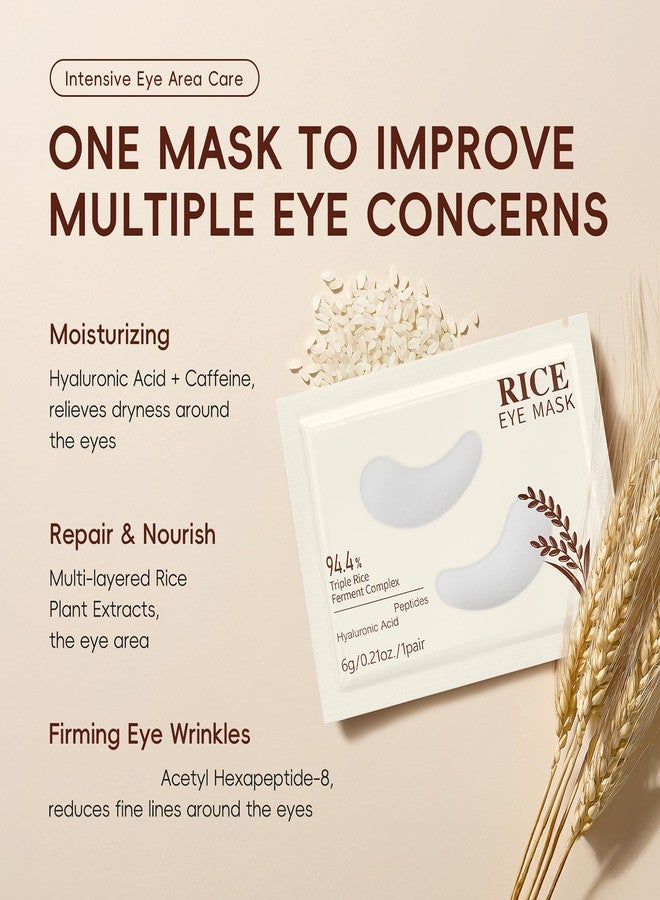 MIESCHER Rice Eye Mask, Under Eye Patches Collagen Pads for Puffy Eyes, Dark Circles, Bags and Wrinkles, Relieves Pressure and Reduces Wrinkles (5 Pairs) - Image 4
