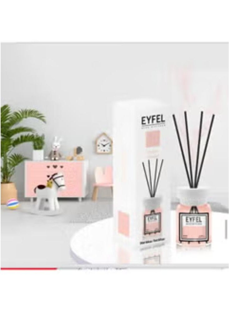 EYFEL Reed Diffuser, Powder - 120ml | Best Home Fragrance | Long-Lasting Eyfel Perfume Aroma Diffuser | Enhance Home Ambiance with Powder Scent | Perfect for Living Rooms & Bedrooms - Image 1