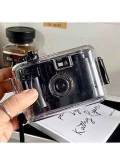 Generic Non-Porter Camera Student Cheap Disposable Film Retro Cute Portable Color Fools Home-Body Color:See-through Retro Black Camera + Waterproof Case + Manual  - Image 1