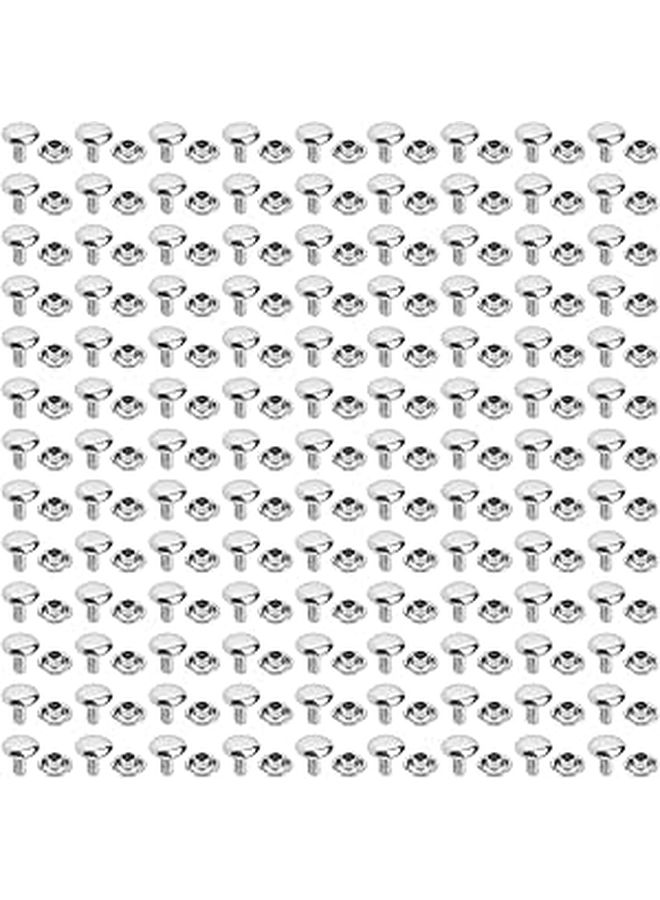 500 Pcs 7x6mm Stainless Steel Double Sided Rivet Set Round Top Leather Studs for Crafts Clothing Boots Handbags - Image 1