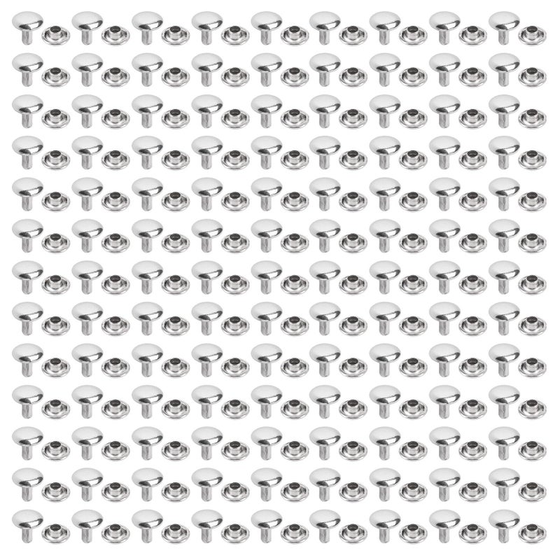 500 Pcs 7x6mm Stainless Steel Double Sided Rivet Set Round Top Leather Studs for Crafts Clothing Boots Handbags - Image 2
