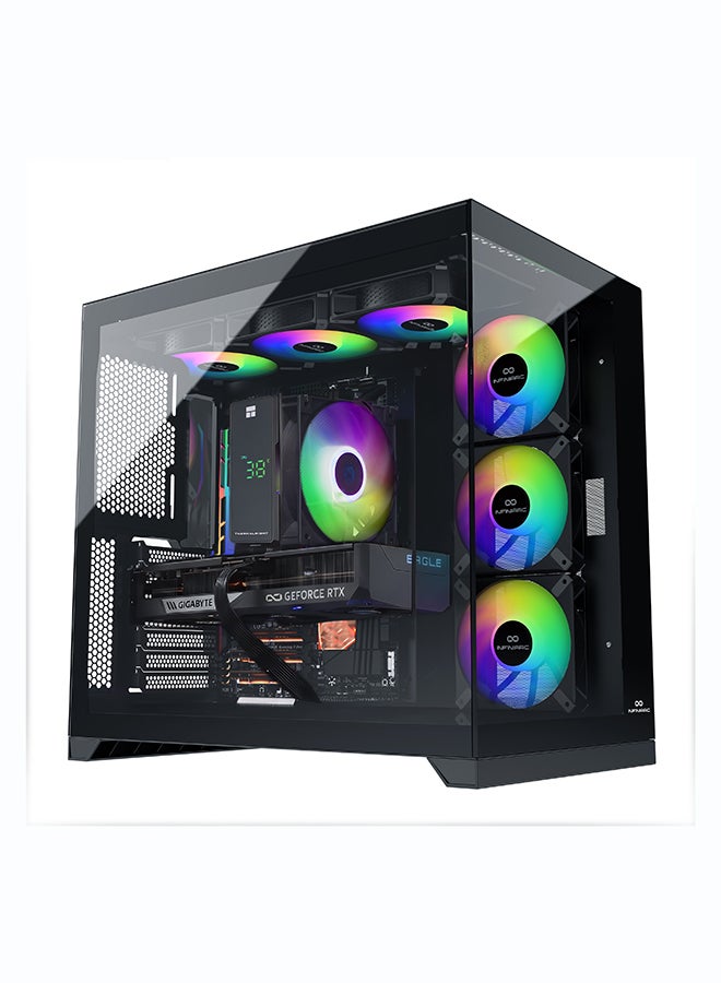 انفني ارك INFINIARC 5060 Gaming Desktop PC (Intel Core Ultra 5, RTX 5060 8G GPU, 16GB DDR5 RAM, 1TB SSD, B860 Motherboard, CUBE Case, Digital Air Cooler ARGB, 750W Gold PSU, Windows PRO) Black Black - Image 2