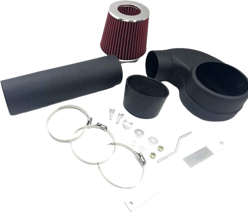 MOOSUN Cold Air Intake Kit with Filter 1988-1995 Fit for Chevrolet GMC C/K/R/V C1500 C2500 C3500 K1500 K2500 K3500 for Suburban 1500 2500 Engine 4.3L V6 5.0L 5.7L V8 (Black Tube & Red Filter) - Image 3