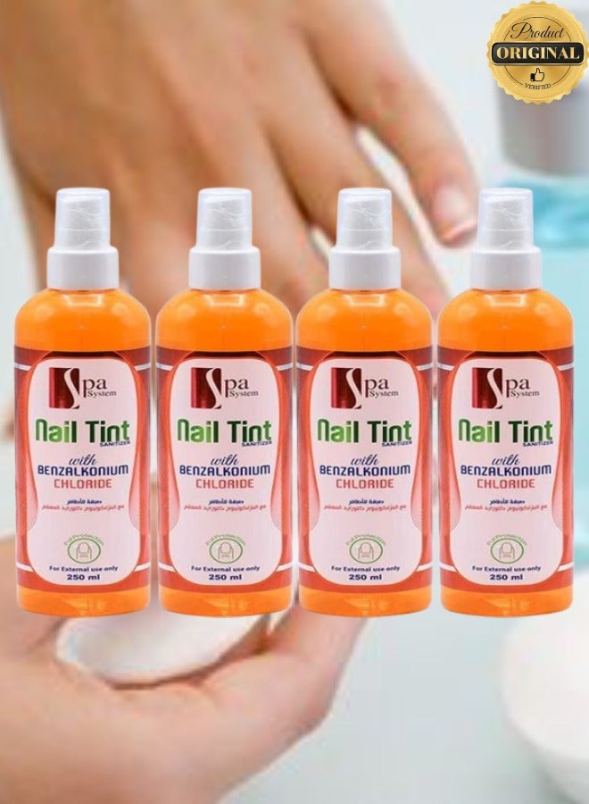 سبا سيستم 4 قطع صبغة أظافر بكلوريد البنزالكونيوم للاستخدام الخارجي فقط 250 مل - Image 1