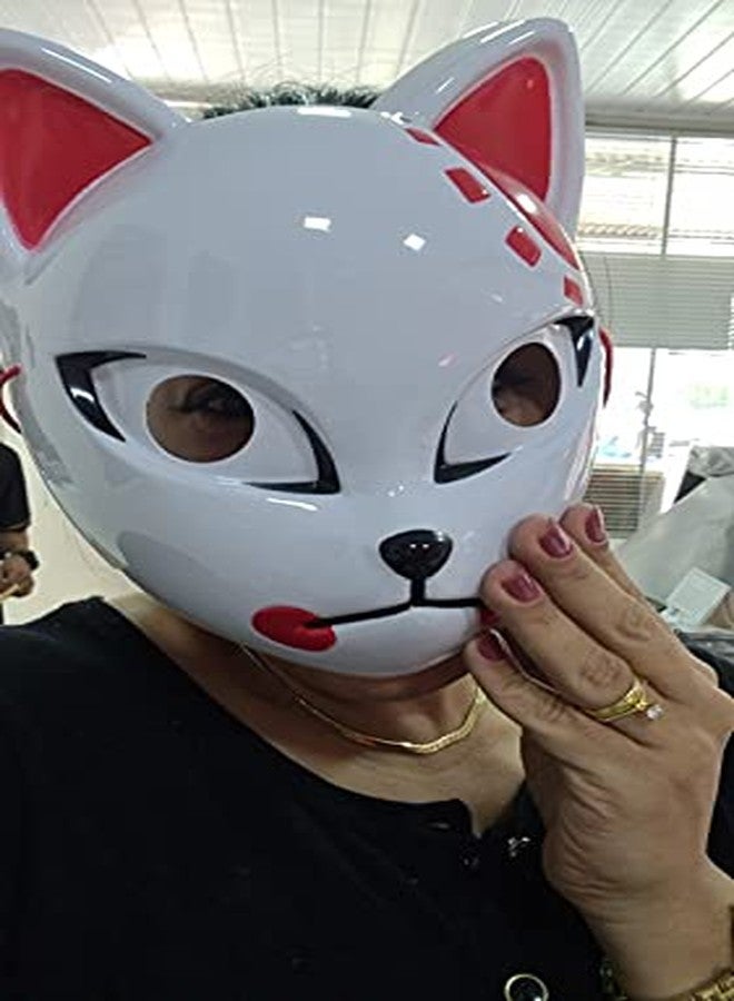 damdos Halloween Prop Cosplay Mask for Makomo Tanjirou Sabito Cosplay Masks Birthday Gifts (Tanjirou) - Image 5
