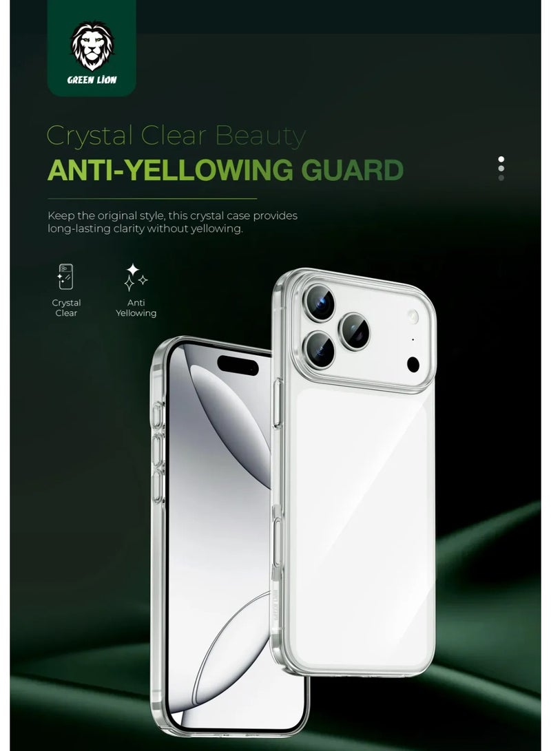 جرين ليون جراب ديلجادو لجهاز iPhone 17 Pro max PC / مقاوم للماء / قوي وعملي / خفيف الوزن / مضاد لبصمات الأصابع / وضوح عالي - أبيض - Image 4