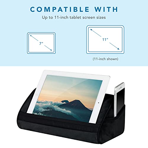 LapGear Original Microbead Tablet Pillow Stand with Phone Pocket - Black - Fits Most Tablets - Style No. 35068 - Image 2