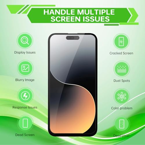 DGSCSMY Screen Replacement for iPhone 15 Pro 6.1" LCD Display Digitizer 3D Touch Waterproof Adhesive Sticker Magnetic Screw Mat Full Assembly Repair Fix Tools Kit A3102 A2848 A3101 A3104 - Image 4