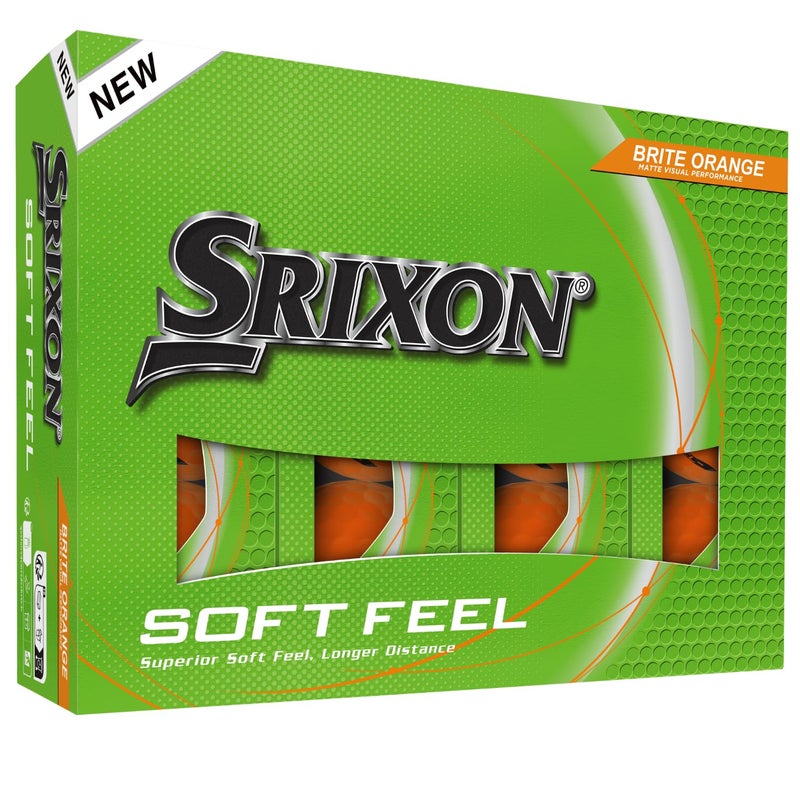 Srixon Soft Feel Golf Balls, Soft Feel 14, Brite Orange - Image 1