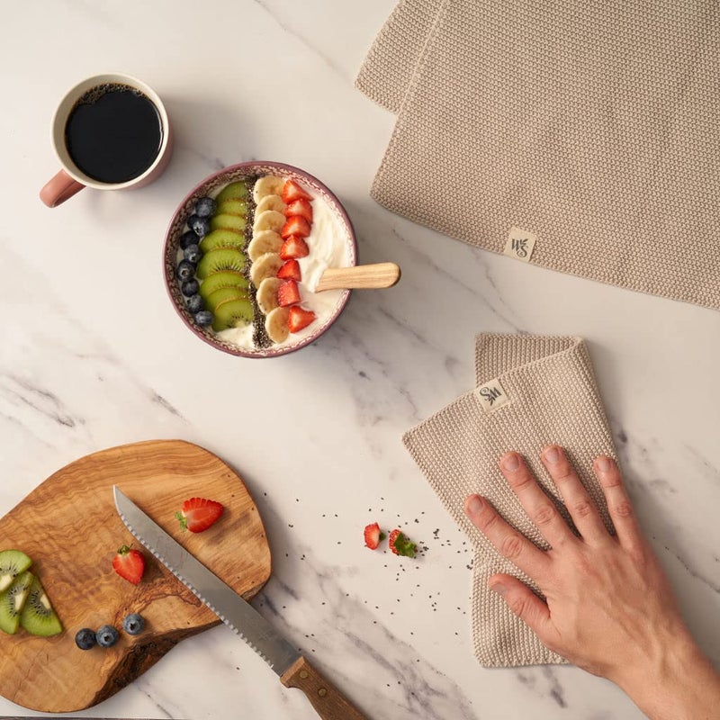 Wild Stone Wild & Stone | Organic Cotton Dish Cloth | Eco-Friendly Kitchen Cloth | Biodegradable & Compostable Cleaning Cloth | Beach Sand - Image 3